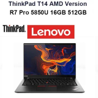 Notebook Lenovo ThinkPad T14 AMD Version Laptop PC Engineer Series 16GB 512GB SSD 7nm Processor 14 Inch FHD LED Backlit Screen