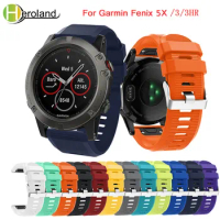 26MM Watchband Strap For Garmin Fenix 7X 6X Pro 5X /Fenix 3/3 HR Watchstrap Quick Release Silicone Easyfit VERTIX 2 WristBand