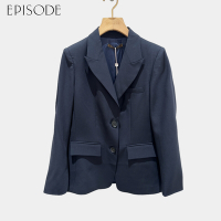 EPISODE - 簡潔俐落修身單排扣西裝外套E30598（藍）