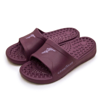 GOODYEAR 固特異 全掌式舒壓防水休閒運動拖鞋 按摩顆粒系列 葡萄紫 02707