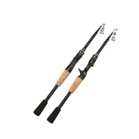 Teleskopik Lure Rod 1.5M 1.8M 2.1M 2.4M karbon Spinning Rod Baitcasting memancing kutub 8g-25g kayu
