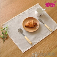 【珍昕】簡約素雅日式棉麻布桌墊(約長40x寬30cm)/餐墊/桌墊/杯墊/西餐墊