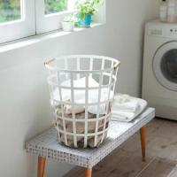 Yamazaki Tosca Wire Laundry Basket storage baskets 001