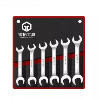 Double Side Large Torque Open End Wrench Set Flat Wrench Car Repair Scaffolding Tools for Plumbing Tubing Nozzle Fork Spanner