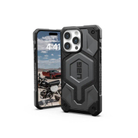 【UAG】iPhone 15 Pro Max 磁吸式頂級版耐衝擊保護殼（按鍵式）-灰(支援MagSafe功能)