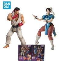 Spot Direct Delivery Bandai Original Collectible STREET FIGHTER Model SHF RYU and CHUN-LI Action Figure Toys for Children Gift