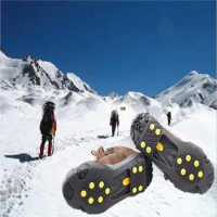 Ice Gripper Shoes Non-Slip Good Quality Outdoor Sports 10 Stud Teeth Mountaineering Winter Safety Ski Shoes Cover