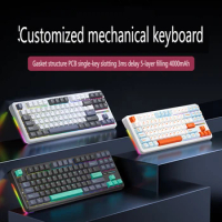 Aula F87 Pro Mechanical Keyboard 3 Mode 2.4g/Usb/Bluetooth Tri Mode Customized Keyboard 87 Key Hotswap Rgb Pbt Gaming Keyboard