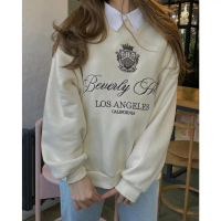 Beverly Hills Los Angeles sweater  oversize sweater korean Crewneck wanita kekinian