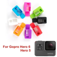 Go Pro Accessories Action Camera Case Protective Silicone Case Skin +Lens Cap cover for GoPro Hero 5 Black Hero 6 Camera