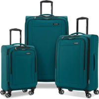 Samsonite Saire LTE Softside Expandable Luggage with Spinners | Pine Green | 3PC (CO/MED/LG)