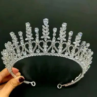 [MK78] Mahkota Aurel Zirconia Elegan Besar Panjang Sampai Telinga 9 Silver