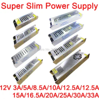 AC 220V to DC12V AC-DC Constant Voltage Driver Switch Power Supply Slim Strip Size 12V 3A 5A 8.5A 10A 12.5A 15A 20A 25A 30A