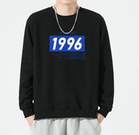 FINDSENSE X 2022 街頭時尚 男士 1996圖案印花 圓領T恤 長袖外套 圖案T恤