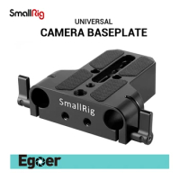 SmallRig Universal Dslr Camera Base Plate with 15mm Rod Rail Clamp for Sony A6500/A6600/Panasonic GH5/Sony A7 Camera Cage 1674