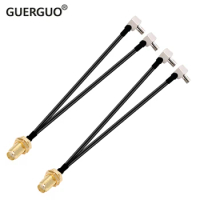 RF Coaxial Pigtail RG316 Cable SMA Female to Dual CRC9 TS9 Male 90 Degree Y Type Splitter Combiner for 3G4G Modem Router Antenna
