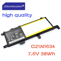 JC New C21N1634 Laptop Battery for ASUS A580U X580U X580B A542U R542U R542UR X542U V587U FL5900L FL8000U 7.6V 38WH
