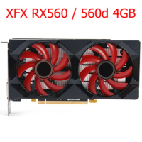 XFX RX 560 4GB Graphics Cards GPU AMD Radeon RX560D RX560 4GB Video Screen Cards Computer Game Map PCI-E X16 RX 560D Used Card
