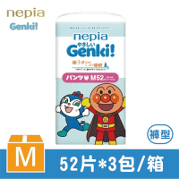 【nepia 王子】麵包超人褲型紙尿褲M(52P*3包/箱)-日本境內版