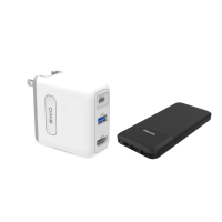 【DIKE】4K影像傳輸 65W GaN氮化鎵 TypeC/USB/HDMI PD+QC 3孔快充充電器DAT950(送飛利浦行動電源)