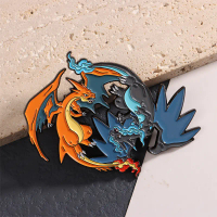 Pokemon charizard rayquaza logam bros pikachu kartun kawaii lencana anime angka lencana lapel pin br