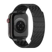Carbon fiber pattern Link Bracelet for Apple Watch Ultra Band 49mm 8 7 45mm 41mm Loop Magnetic Strap iWatch 6 5 4 3 SE 44mm 40mm