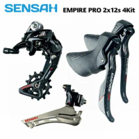 SENSAH EMPIRE PRO 2x12 Speed Kit, 24s Road Bike Derailluer Carbon Fiber Groupset, Shifter+ Rear Derailleurs+ Front Derailleurs