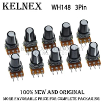 5 Sets WH148 1K 10K 20K 50K 100K 500K Ohm 15mm 3 Pin Linear Taper Rotary Potentiometer Resistor for Arduino with AG2 White cap