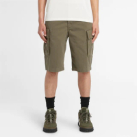【Timberland 官方旗艦】男款軍綠色工裝短褲(A5U1BA58)
