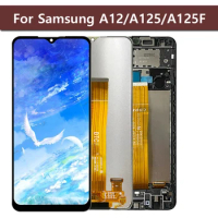 Tested LCD Screen For Samsung Galaxy A12 Display LCD SM-A12F SM-A12F/DSN Touch Screen Digitizer Assembly Replacement