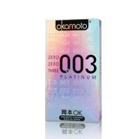 【okamoto 岡本】003 極薄白金保險套 10入/盒 情趣用品(保險套 安全套 衛生套)