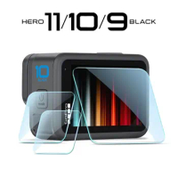 Tempered Glass Screen Protector Cover For GoPro Hero 9 10 11 Black Action Camera Lens Protection Protective Film Accessories