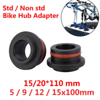 1 Pair Bicycle Front Fork Hub Adapters 5/9/12/15 x 100mm 15/20 x 110mm for ROCKBROS Car Roof-Top Carrier Bike Hub Accessories