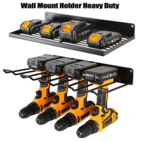 1Pack Power Tool Wall Mount Holder Heavy Duty Pegboard Wall Storage Tool Set Drill Screwdriver Storage Rack for Workshop/Garage