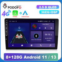 Podofo Android 11 2 Din Car Radio Stereo Multimedia Player Universal Auto For Volkswagen/Nissan/Kia/Toyota/Bmw/Passat/Toyota/Vw