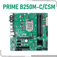 Asus LGA 1151 PRIME B250M-C CSM Intel B250 Chipset Motherboard PCI-E 3.0 DDR4 64GB 1151 Motherboard PCIe 3.0 M.2 Placa-mãe New
