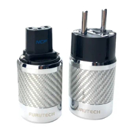 Furutech FI-50 Power Plug NCF Nano Crystal Rhodium Plating EU / US Plug HiFi Audio AC Power Plug 15A IEC Power Plugs Connector