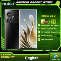 New Nubia Z50 5G Mobile Phone Snapdragon 8Gen2 6.67'' AMOLED 5000mAh Battery 80W Super Charger 50MP Camera NFC Smartphone