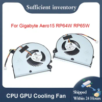 New For Gigabyte Aero14 Aero15 V8 X9 Y9 RP64 RP64W RP65 RP65W KSB06105HB 5V BS5005HS-U2M BS5005HS-U2N Laptop CPU GPU Cooling Fan