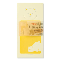 ME.STYLE กระดาษโน้ตกาวในตัว 12.5x6 ซม. สีเหลือง 16 แผ่น/เล่ม 2 เล่ม/แพ็ค