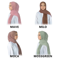 Hijab kerudung pashmina plisket murah premium Sore Hari
