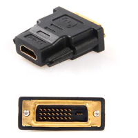 Free shippingGOLD PLANTED DVI-D 24+1 Male To HDMI Female Plug Converter Adapter HDTV Free shippingnew