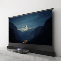 110 inch New Anti-Light T Prism Electronic Floor Rising Projection Screen Motorized ALR/CLR For Short Throw Projector Screens