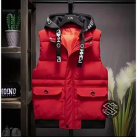 MND Jaket Rompi Jaket Rompi Parasut Jaket Motor Jaket Rompi Pria Hoodie Merah M