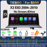 TIEBRO 10.25inch Linux 3.4 4+128G For BMW X3 E83 2004-2010 With Idrive Car Radio Stereo Multimedia Player Carplay Bluetooth