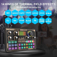 Mixer Audio External Sound Card Live Bluetooth DSP 14 Effect - V9 Amplifier Soundcard