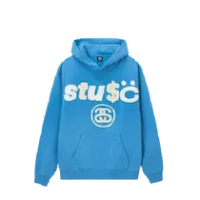 STUSSY CACTUS PLANT FLEA MARKET HOODIE BLUE