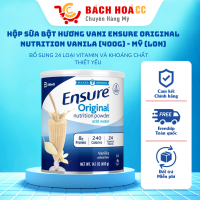 Hộp Sữa Bột Hương Vani Ensure Original Nutrition Vanila (400g) - Mỹ (Lon)