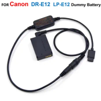 DR-E12 LP-E12 Dummy Battery Adapter Cable DJI Ronin-S To Supply Power For Canon EOS M M2 EOS-M50 EOS M10 M50 M100 Cameras