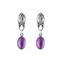【Georg Jensen 官方旗艦店】MOONLIGHT BLOSSOM 耳環(純銀 紫水晶 耳環)